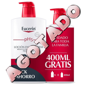 Eucerin Locion Enriquecida Family Pack, 1000 ml+400 ml. Gratis