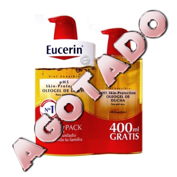 Eucerin Oleogel Ducha Family Pack, 1000 ml. + 400 ml.Gratis.
